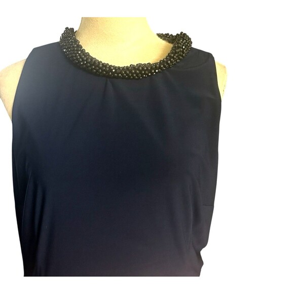 SLYN Women's 14 Beaded Bow Collar Hi Lo Sleeveless Pink  Blue Formal Dress - Picture 5 of 15